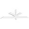 Ekena Millwork Redmond Architectural Grade PVC Gable Bracket, 96"W x 20"H x 2"D x 4"F, 5/12 Pitch GBP096X20X0204RED00 - alternate 1